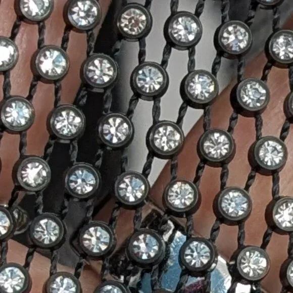 Santa Brands Black Rhinestone Ostrich Feather Mini Dress - Picture 11 of 11